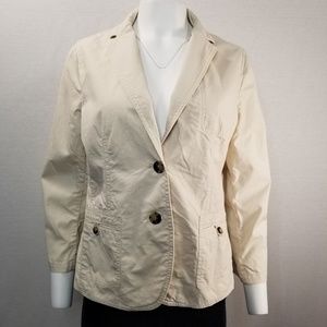 TALBOTS Women's Cotton Casual Blazer Sz 14p